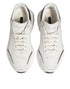 Dolce & Gabbana White Silver DAYMASTER Leather Sneakers Men Shoes